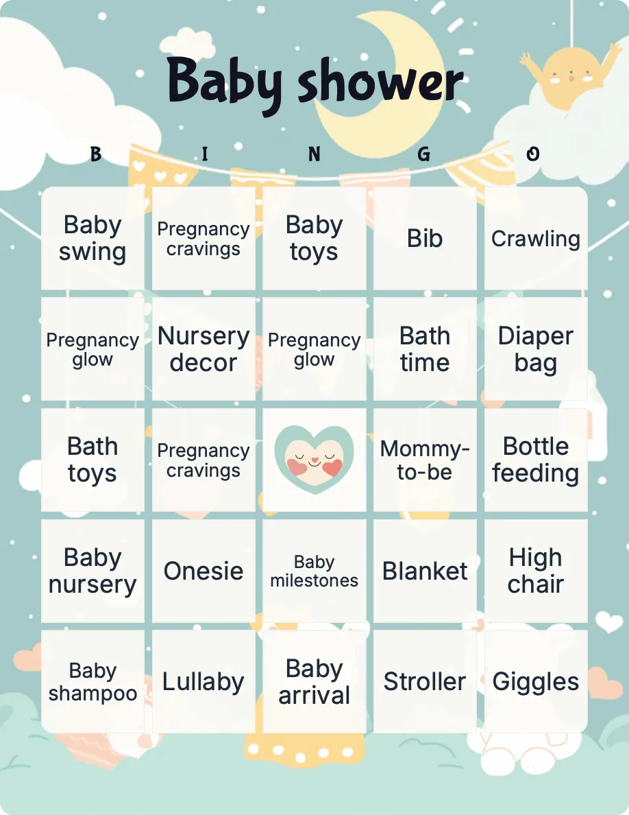 baby shower bingo free printable baby shower bingo free printable