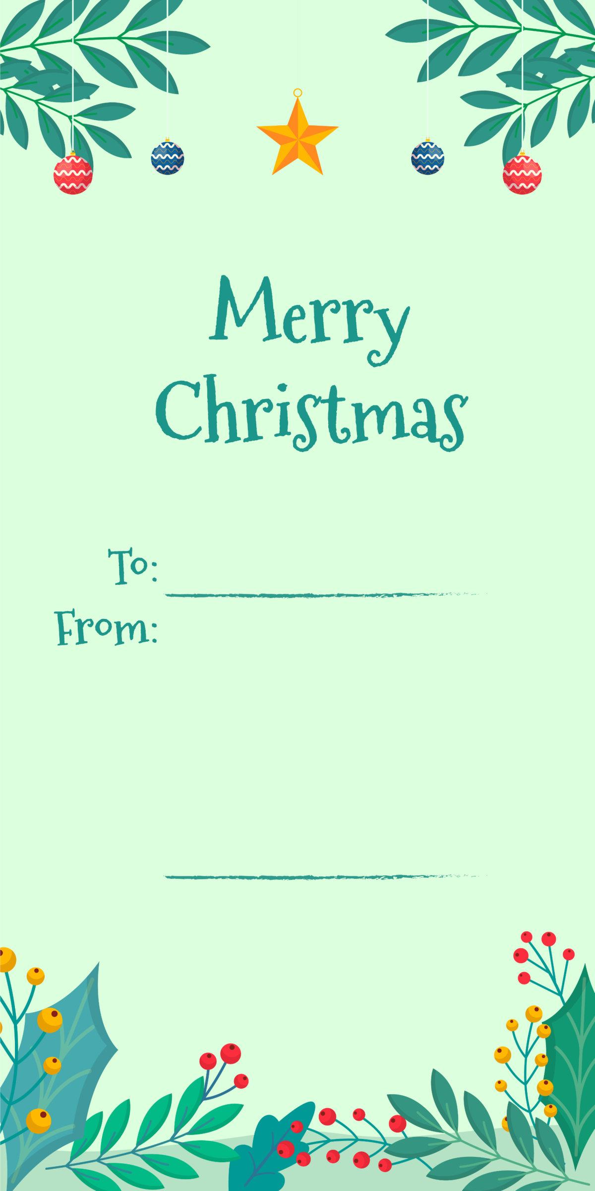 Blank Christmas Gift Tags