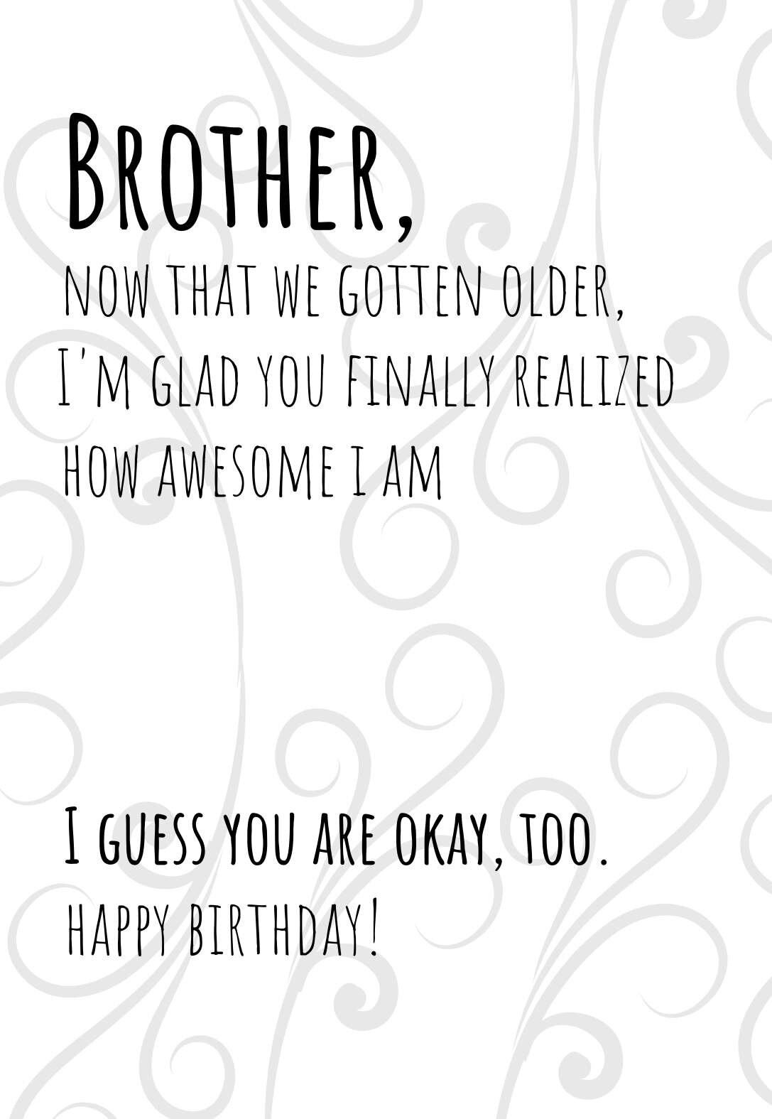 Brothers Birthday Cards