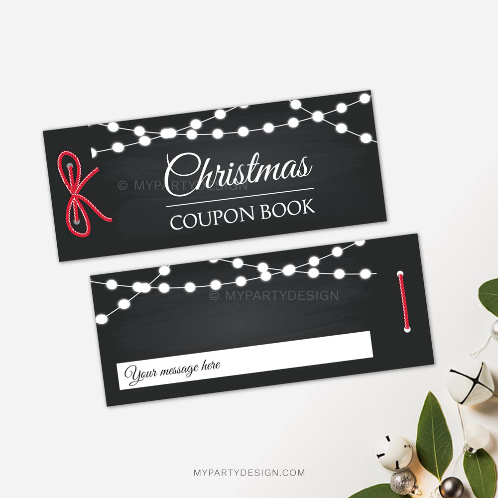 Christmas Coupon Book Black Printable Pdf