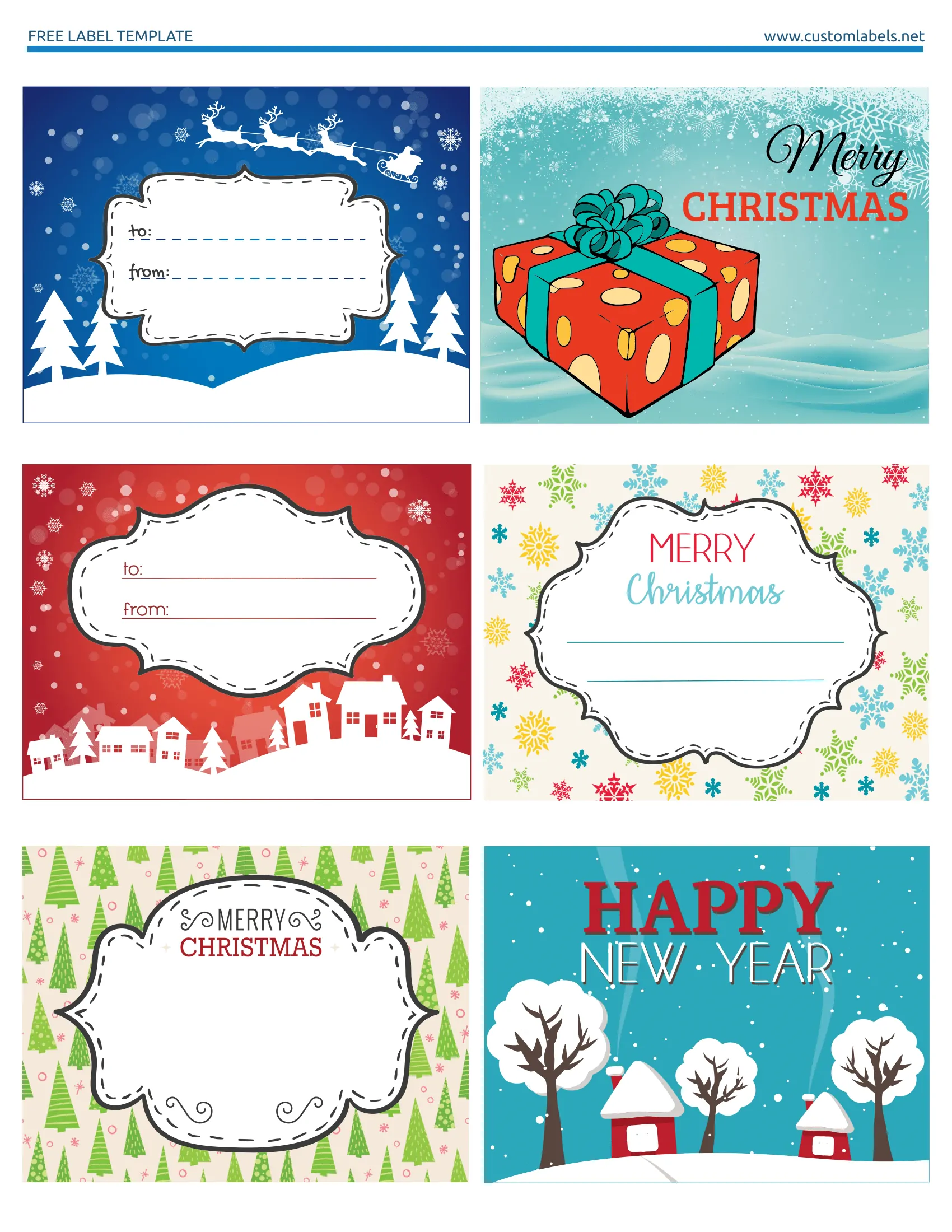 Christmas Labels Free Printables