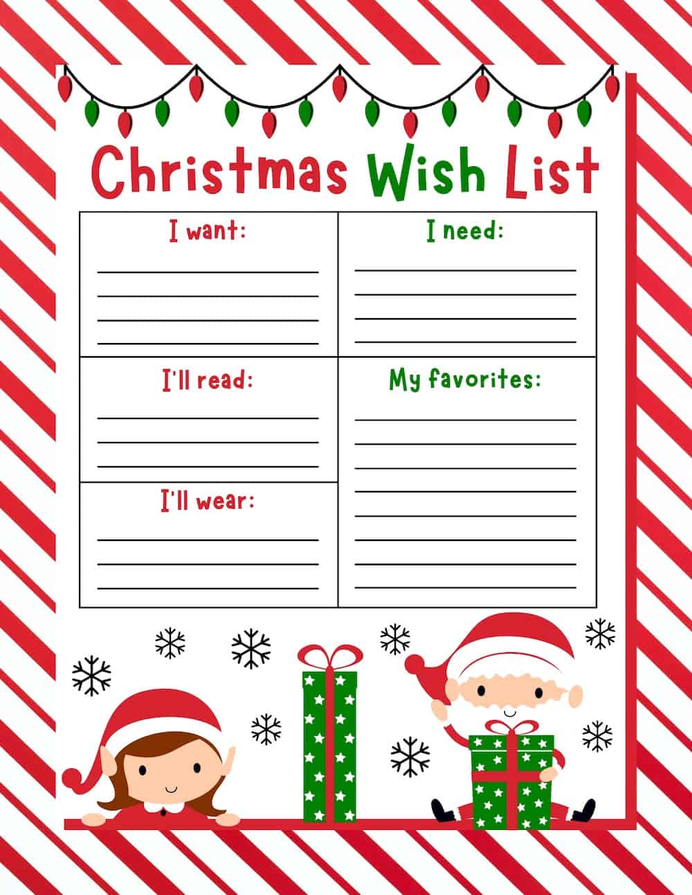 Christmas Wish List Printables Christmas Wish List Printables