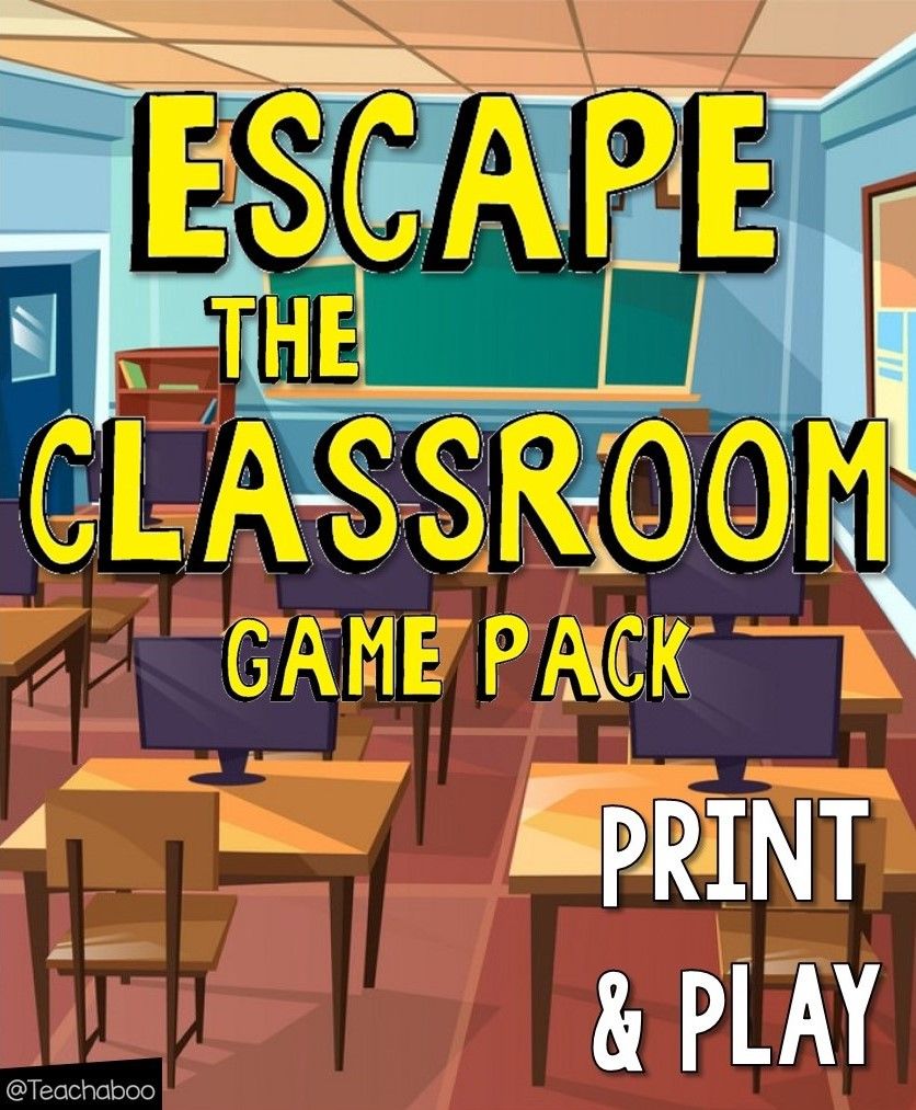 Escape The Classroom Game Pack Freebie Print And Play Escape The Classroom Game Pack Freebie Print And Play