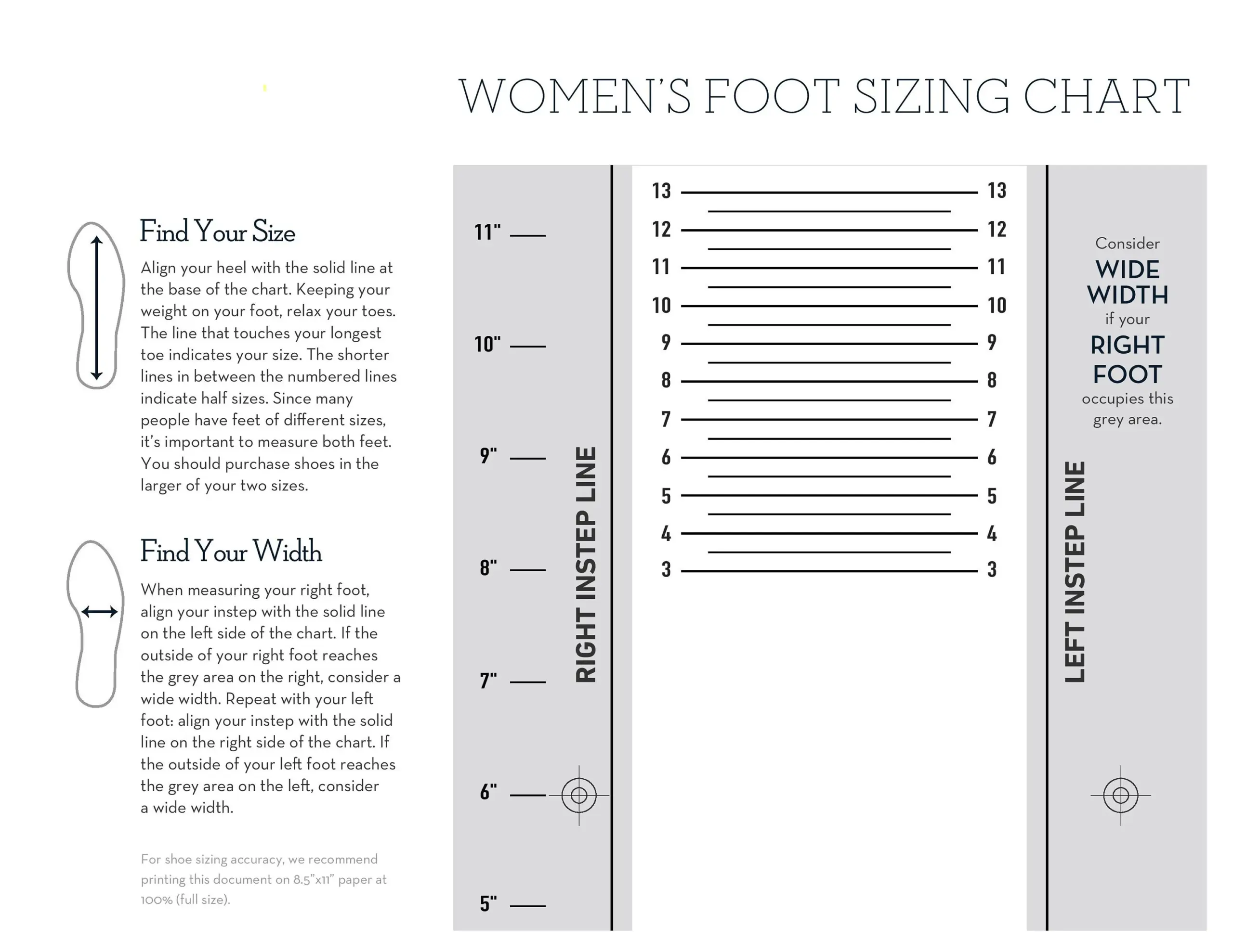 printable shoe measuring chart for adults printable shoe measuring chart for adults