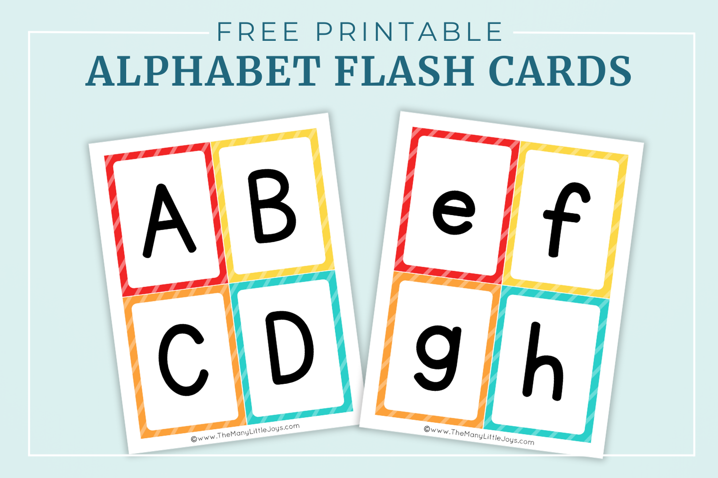 Free Printable Alphabet Flashcards Upper And Lowercase
