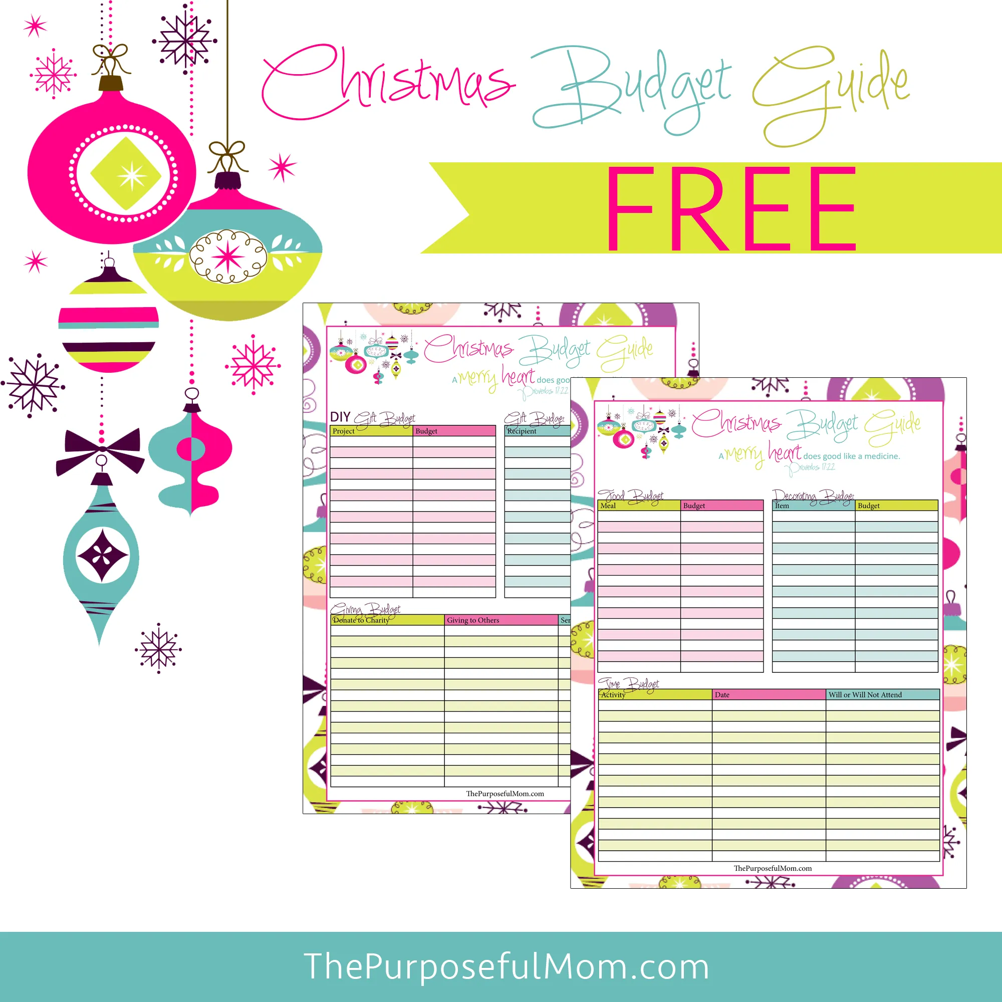 Free Printable Christmas Budget Planner