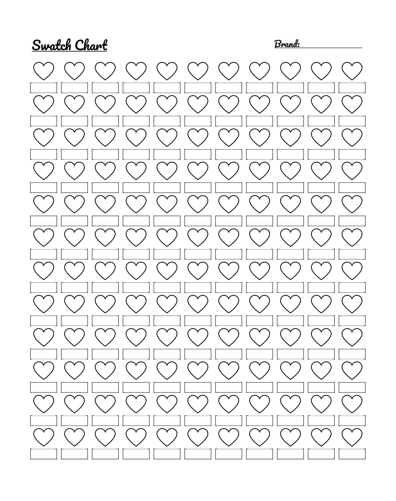 Free Printable Color Swatch Template