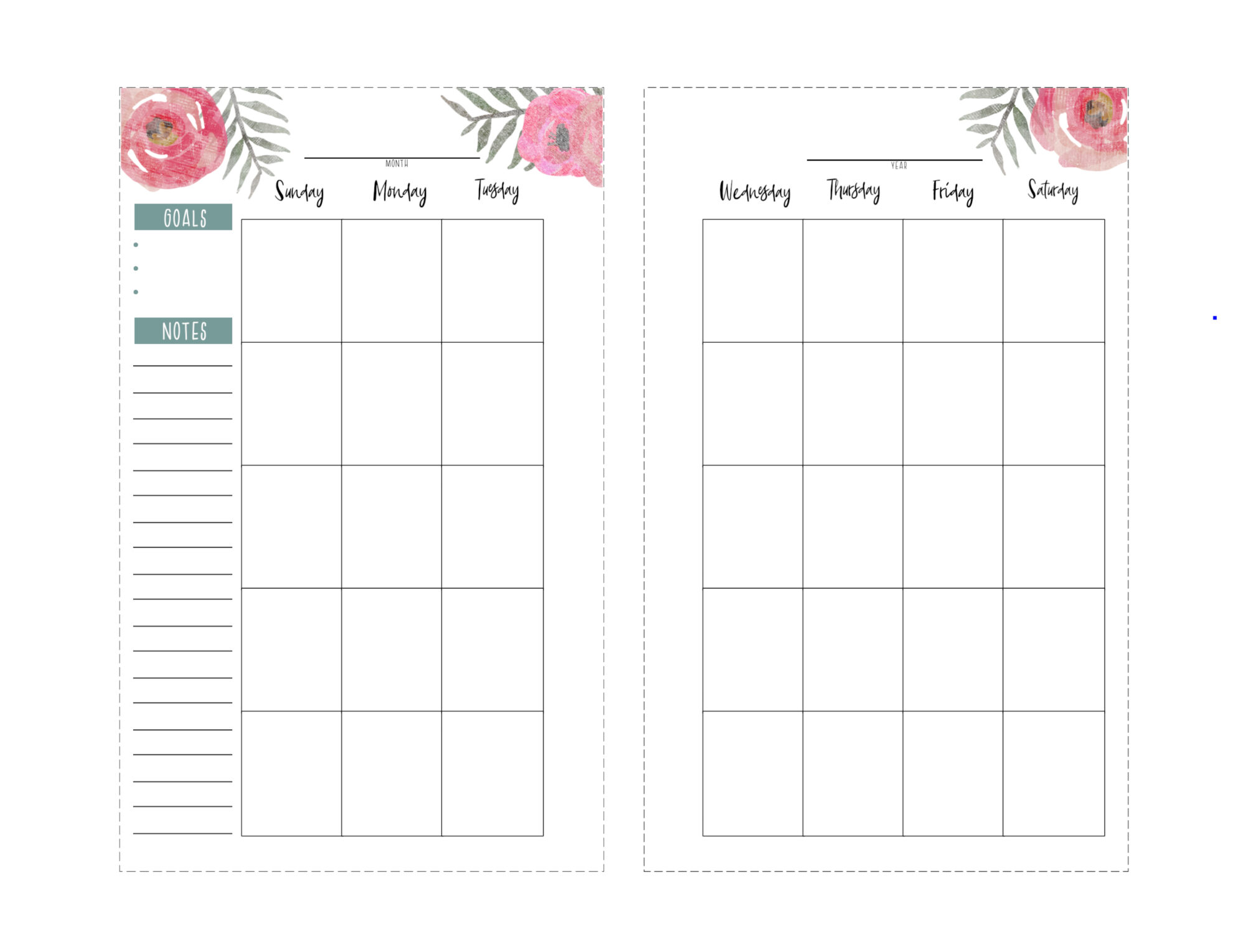 Happy Planner Free Printable Pages Floral