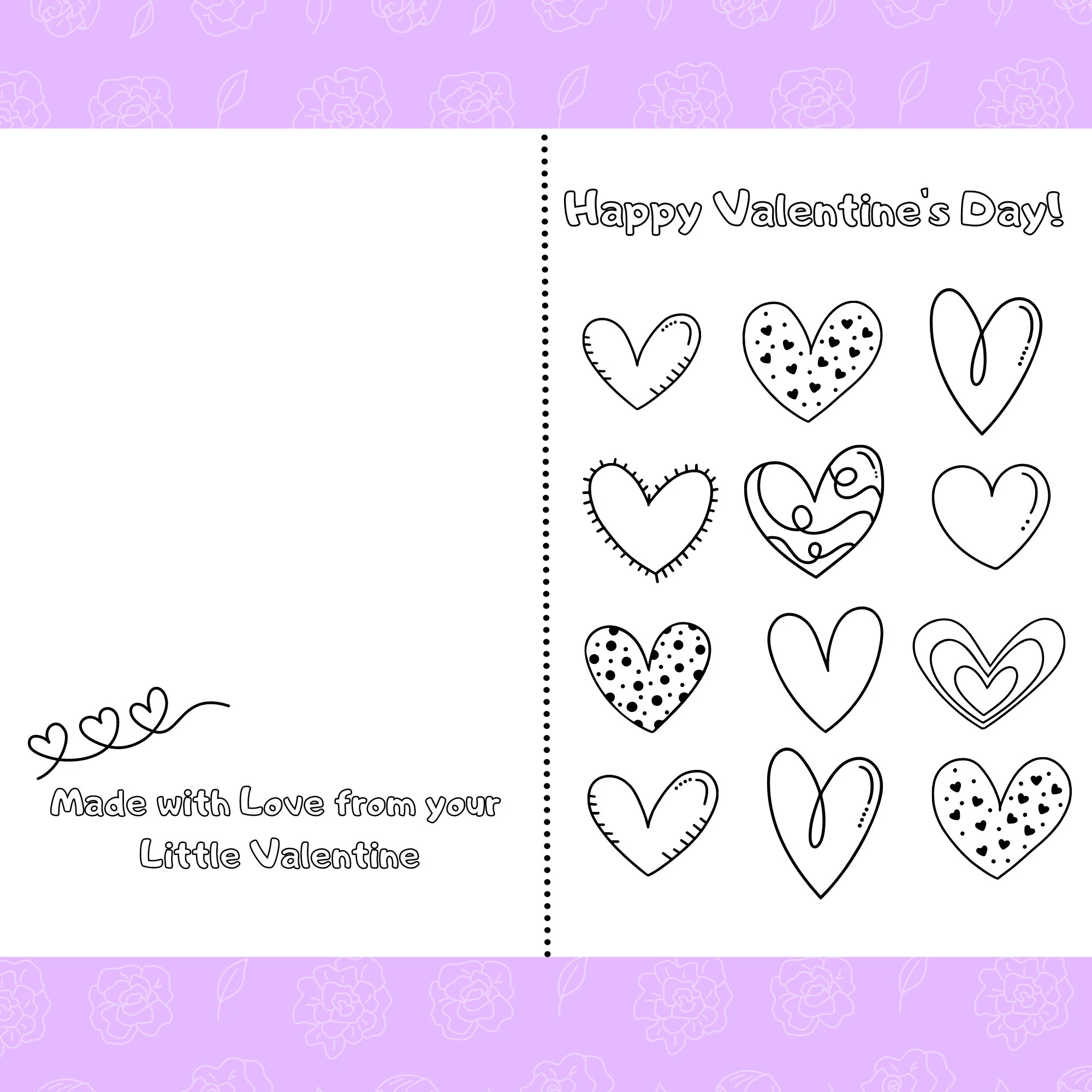 Heart You Printable Foldable Kids