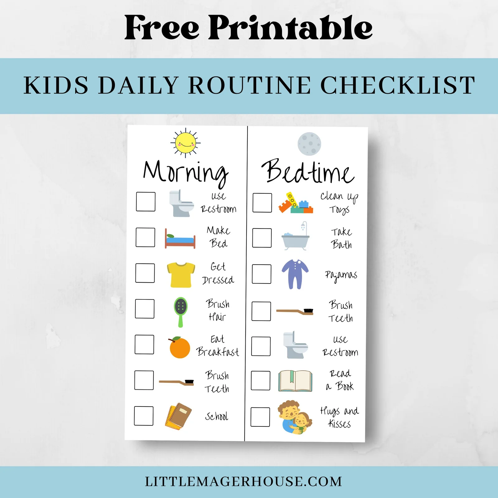 Kids Daily Routine Printable