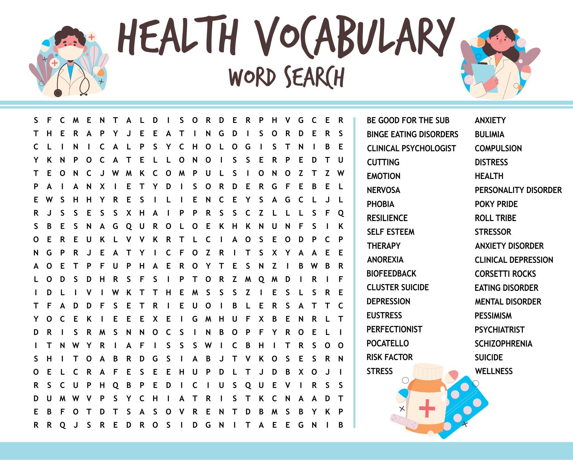 Post Free Printable Medical Worksheets 108650