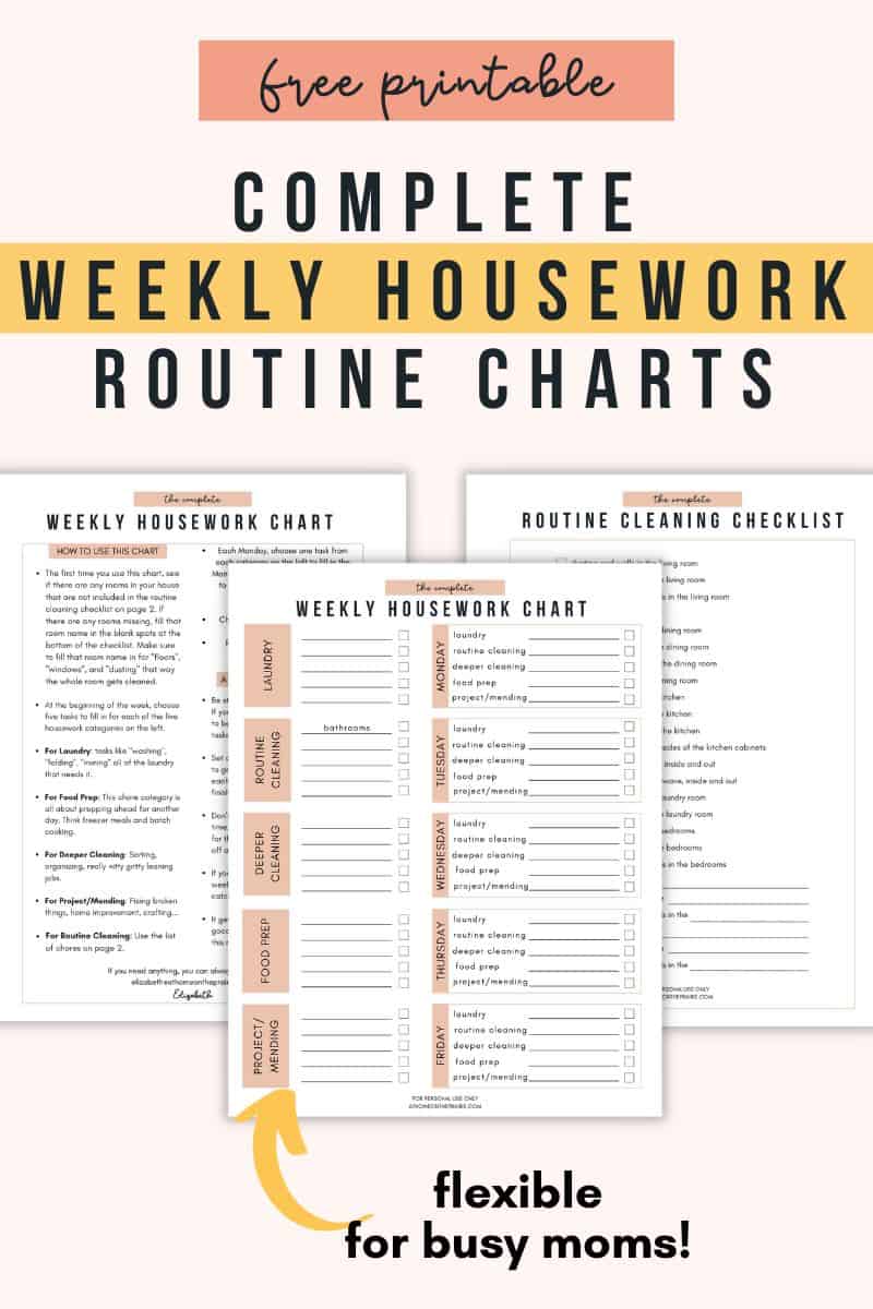 Printable Chore Chart For Adults