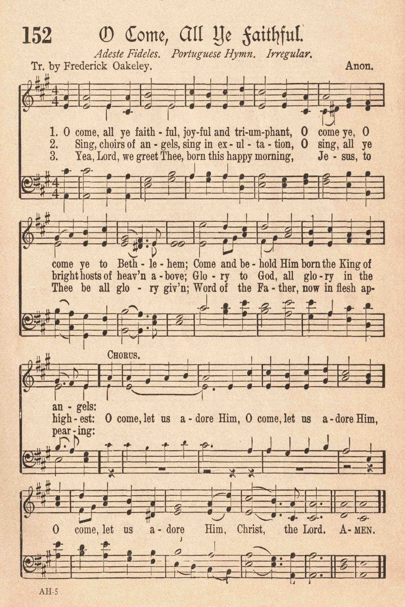Printable Vintage Christmas Sheet Music