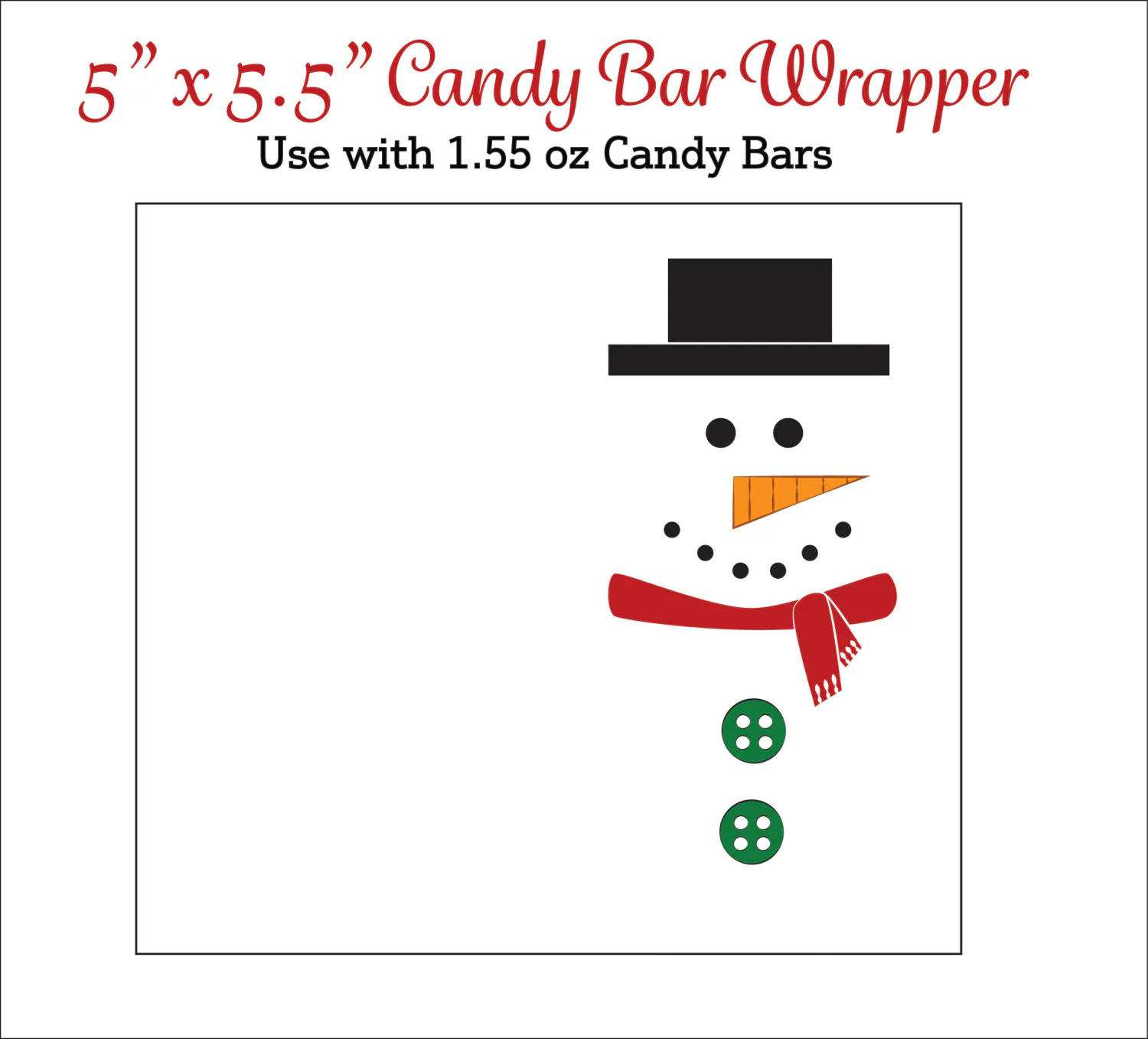 Snowman Candy Bar Wrappers Printable